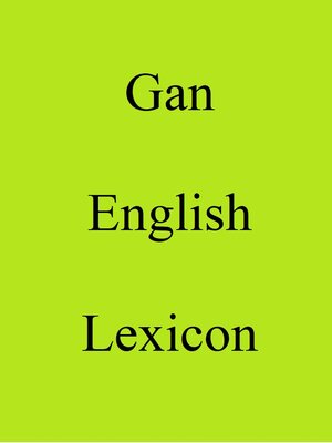 cover image of Gan English Lexicon
